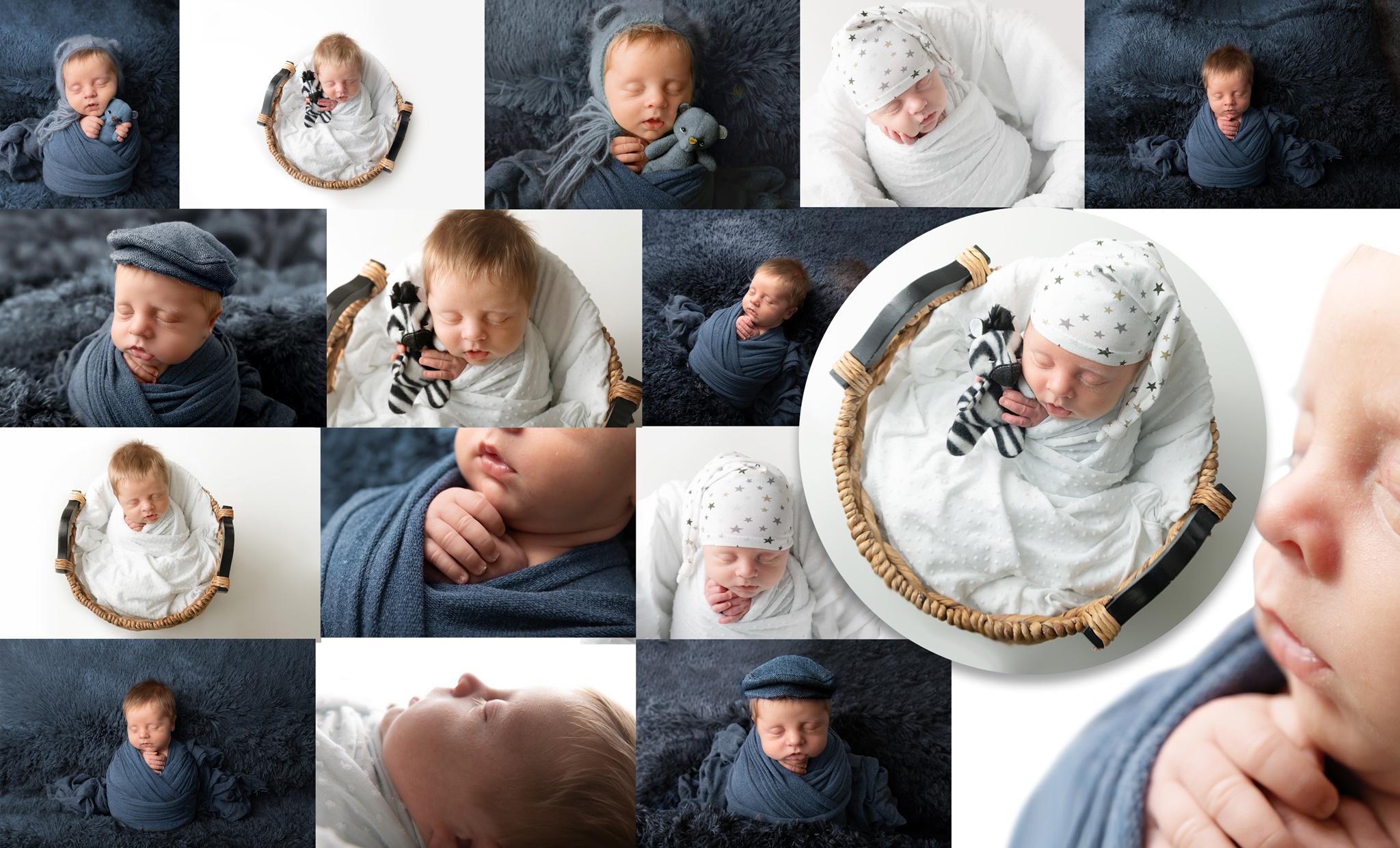 Sample of a Swaddled Session Gallery in which you select 6 images from